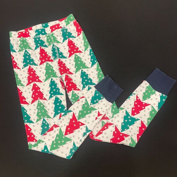 ~~ CREWCUTS Kids Sz 10 Christmas Tree PJs J.Crew Pajamas Set Sleepwear Green/Red - Picture 6 of 11